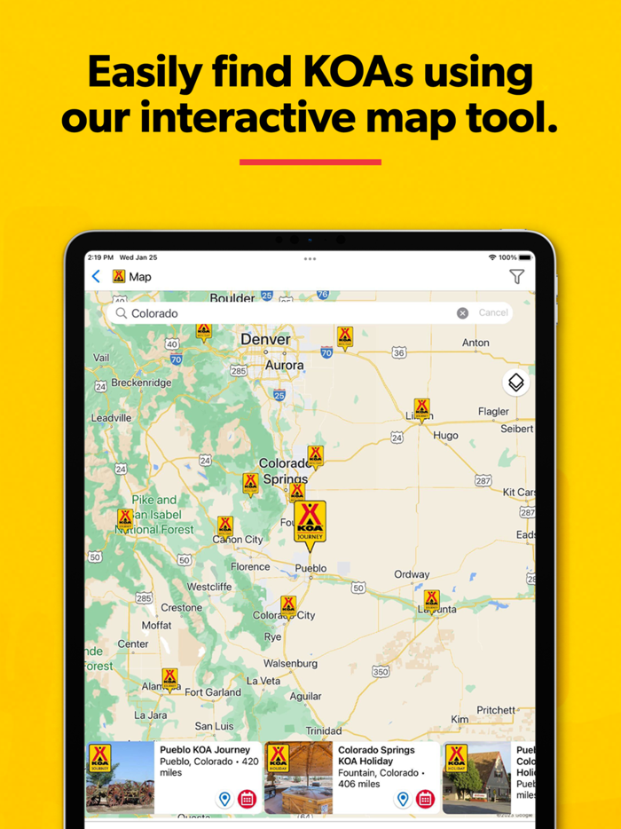 KOA  RV Cabin and Tent Camping