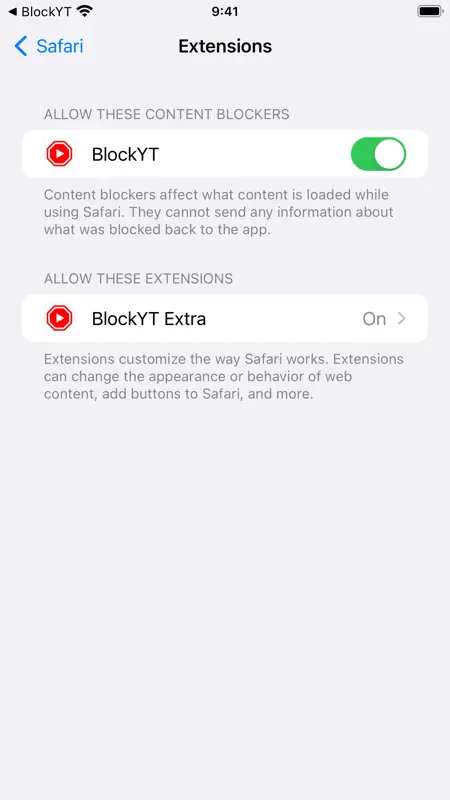 BlockYT for Safari screenshot 6 of 6