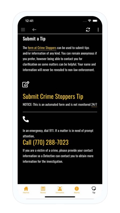 Henry County Sheriff Dept Screenshot