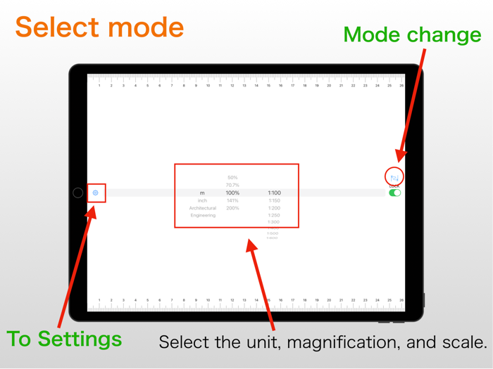 Scale Ruler - various measures