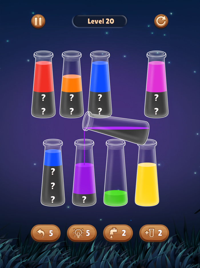 Color Water Sort Wooden Puzzle