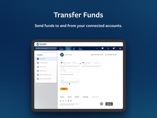 Citadel Mobile Banking iPad screenshot 5 - Finance app