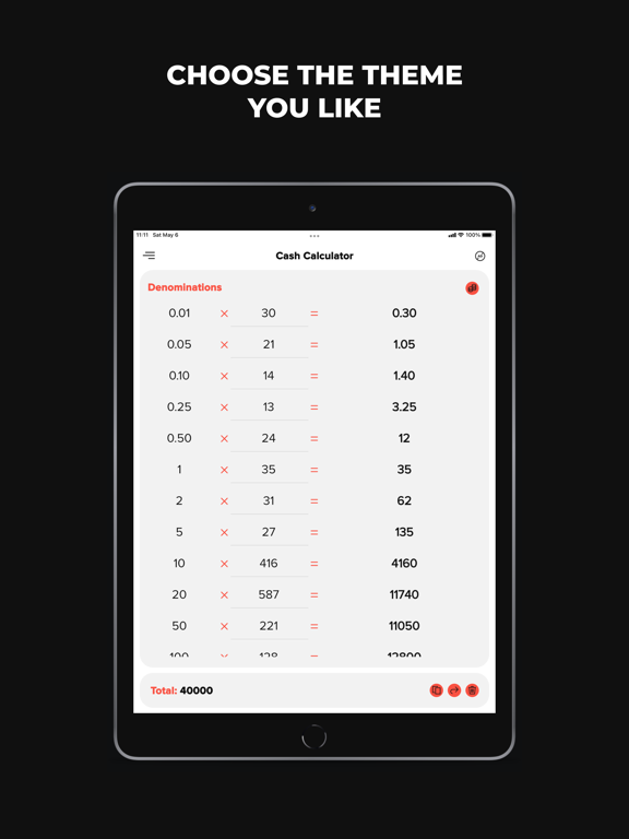 Cash Calculator: Money Counter iPad screenshot 5 - Finance app