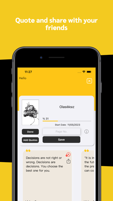 Bookhive - Bookmark & Quotes Screenshot