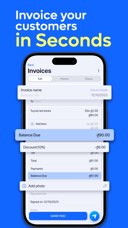 Invoice Maker, Estimate