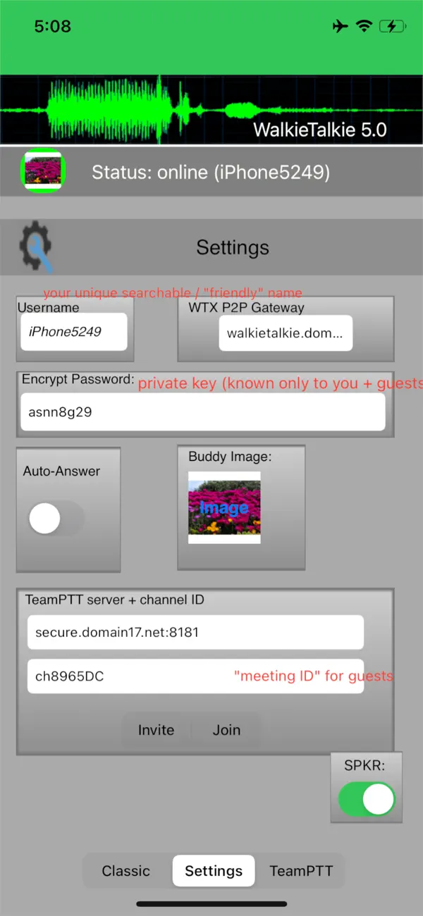 WalkieTalkie VOIP Screenshot 3
