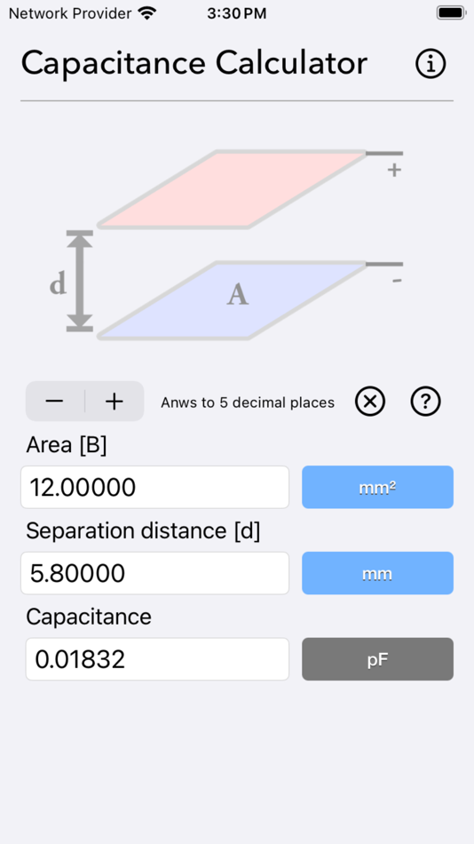 Capacitance Calculator - 1.2 - (iOS)