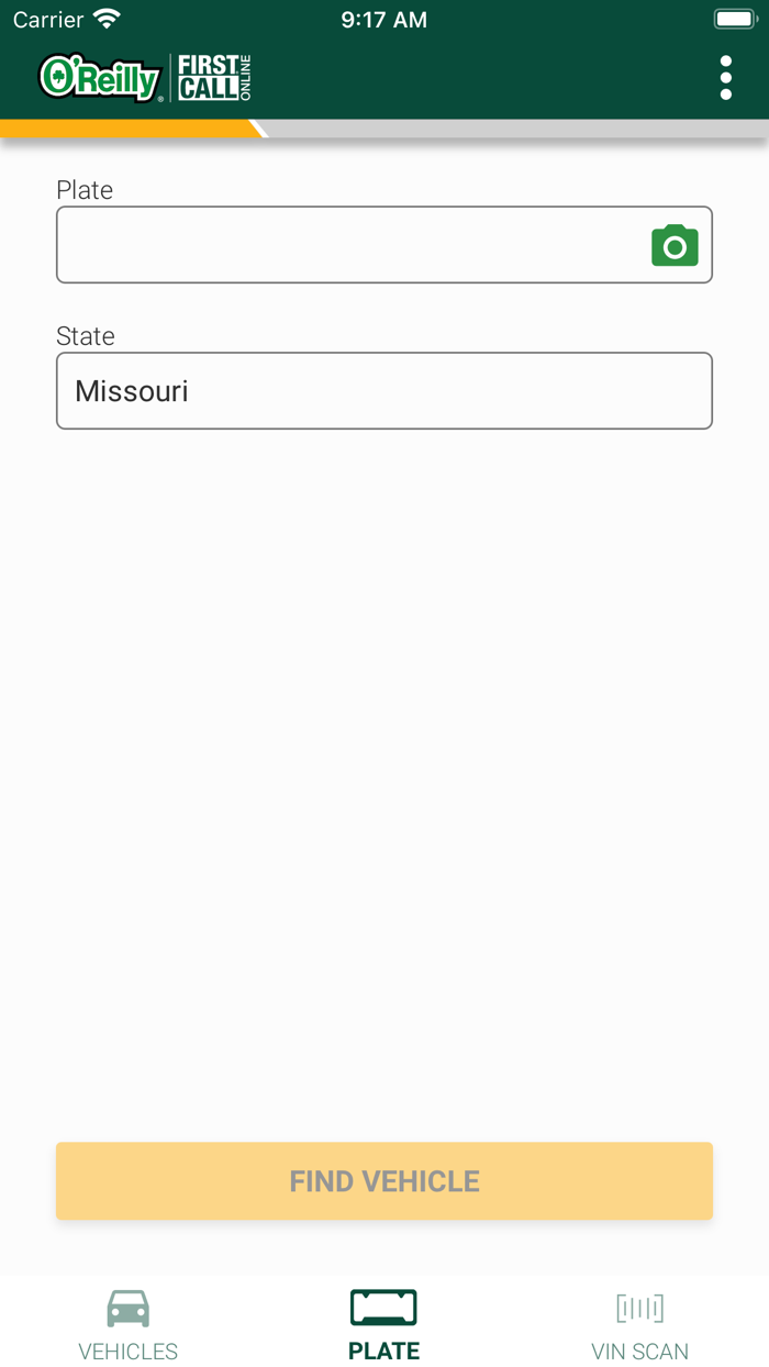 O’Reilly First Call VIN Scan
