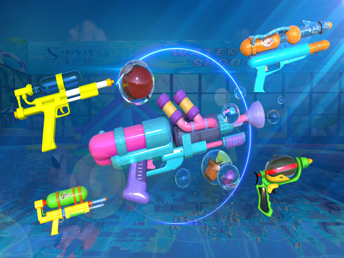 Water Park Toy Gun Fighting 3D