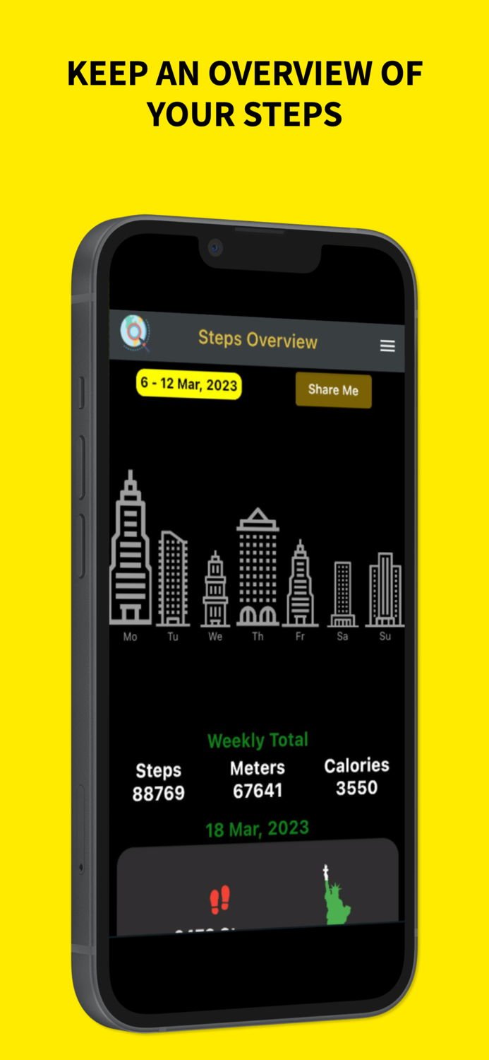 Virtual Walking Step Tracker