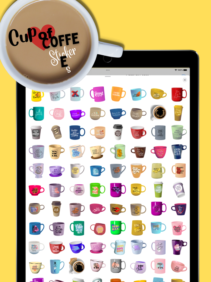 Cup of coffee stickers