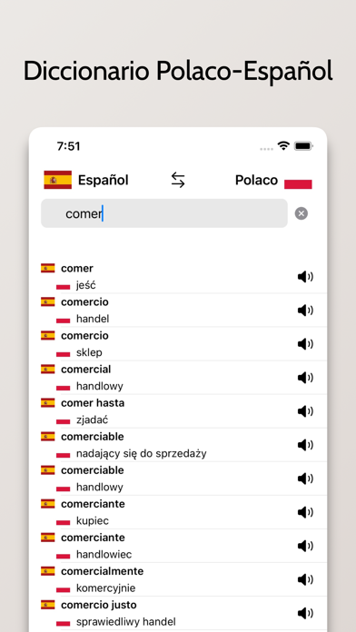 Diccionario Polaco-Español Screenshot