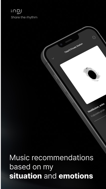 inDJ - 자유롭게 듣는 상황 · 감성 인공지능 음악