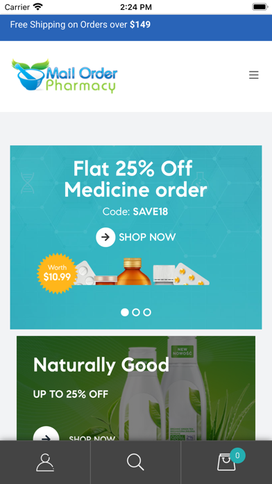 Webtech Mail Order Pharmacy Screenshot