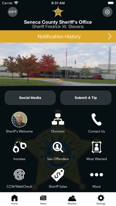 Seneca County Sheriff Ohio Screenshot