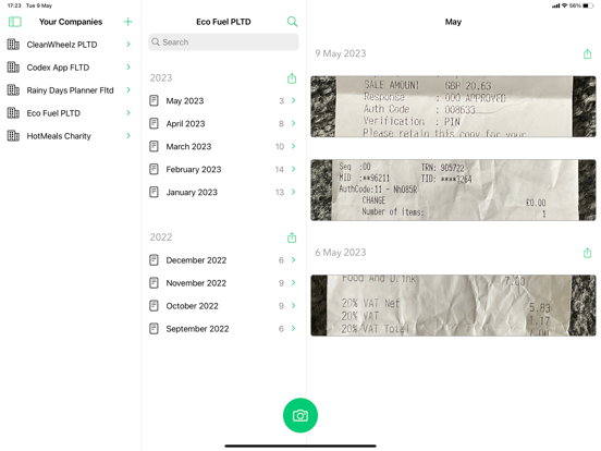 Scan Your Bills & Receipts iPad screenshot 1 - Business app