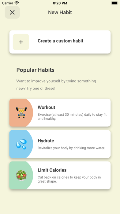 Consistently: Healthy Habits Screenshot