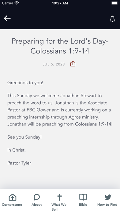 Cornerstone Baptist: St Joseph Screenshot