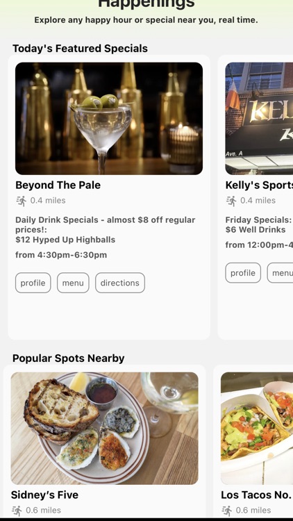 Hideaway: Happy Hours Near Me