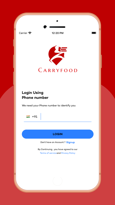 CarryFood Driver Screenshot