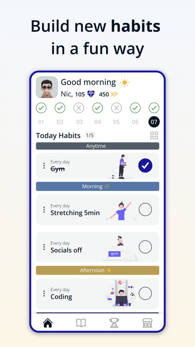 Habity - Gamify Your Habits Screenshot