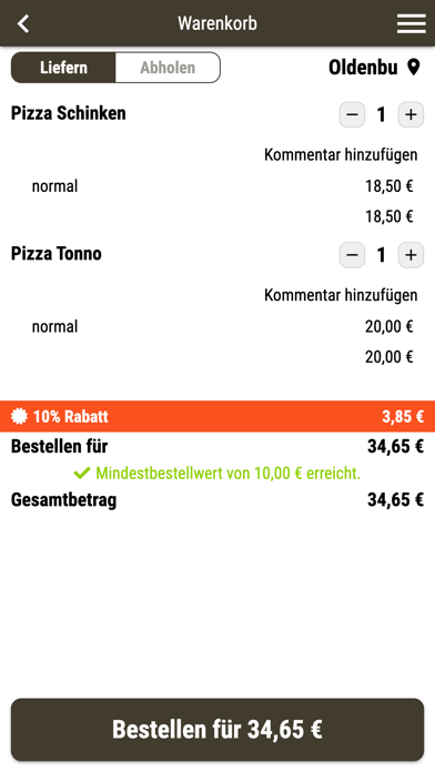 Ibos Schnellpizzeria Screenshot