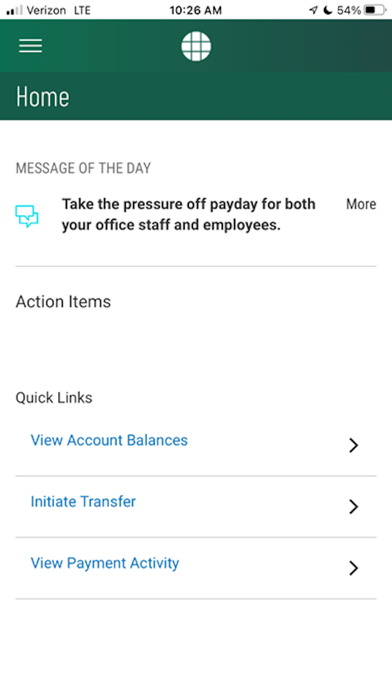 Banterra Cash Management Screenshot