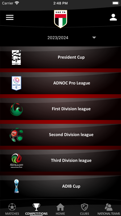 UAE Football Association Screenshot