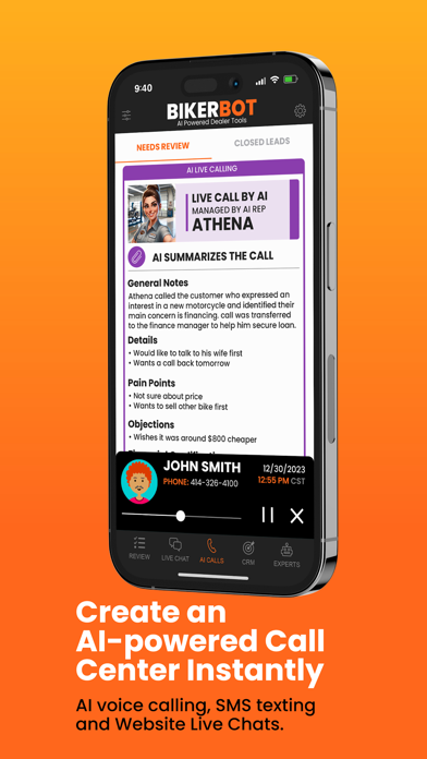 BikerBot : AI Call Center Screenshot