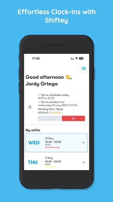 Shiftey app Screenshot