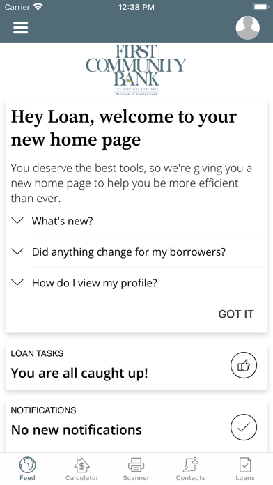First Community Bank Mortgage Screenshot