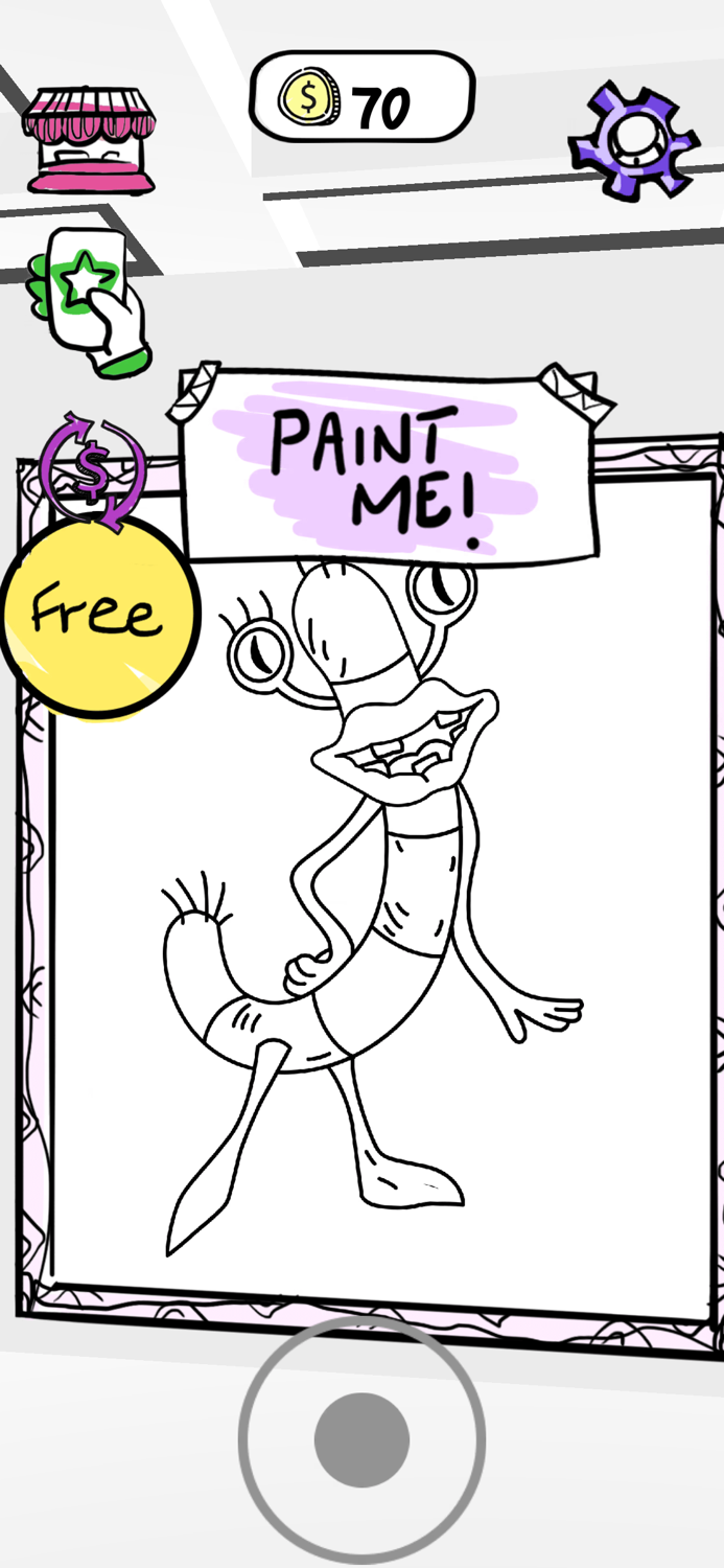 Monster Paint Stencil Art Game