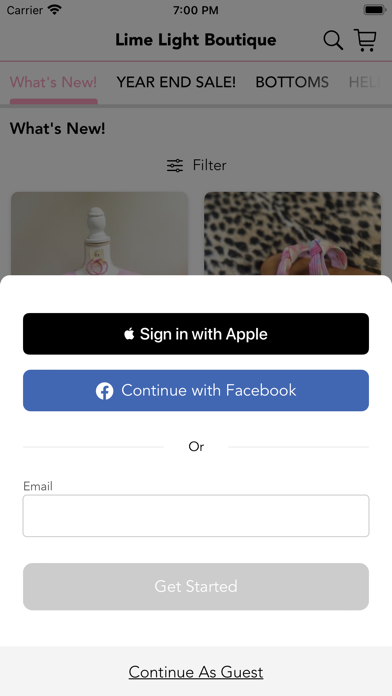 Lime Light Boutique Screenshot