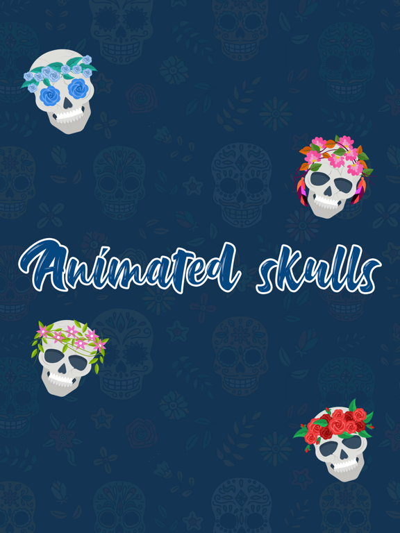 Animated Skulls iPad screenshot 4 - Stickers app