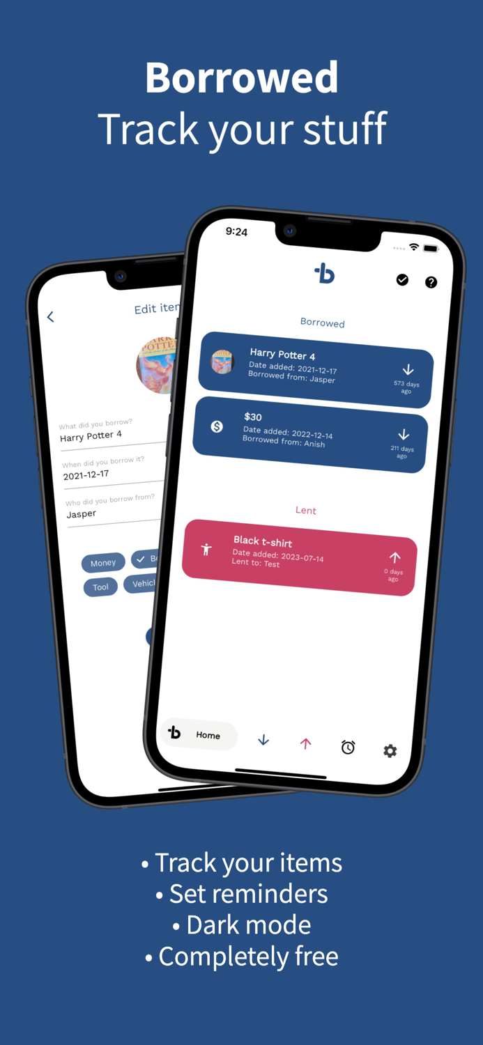 Borrowed - Track your stuff