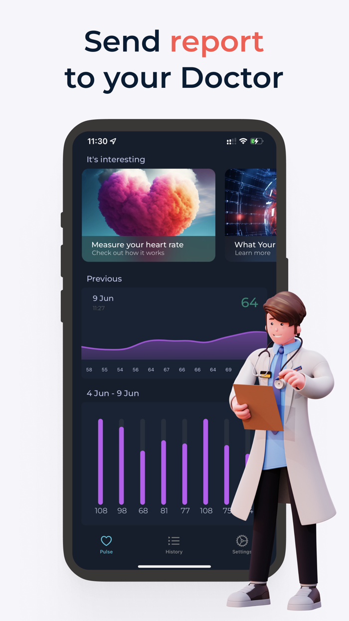 Pulse heart rate monitor