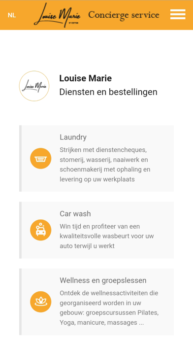 Louise Marie Concierge Service Screenshot