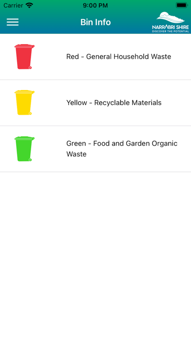 Narrabri Shire Waste Screenshot