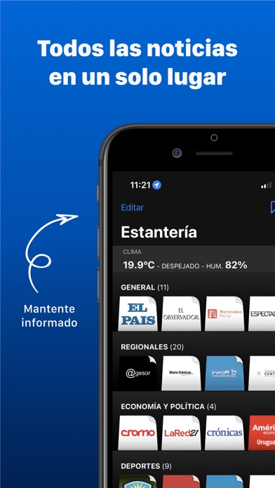 Screenshot #1 pour Diarios Uruguayos