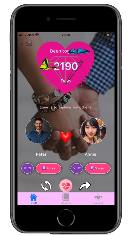 Paired app for couples