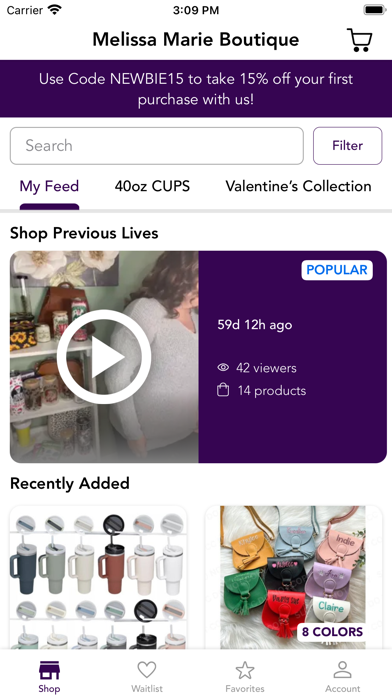 Melissa Marie Boutique Screenshot