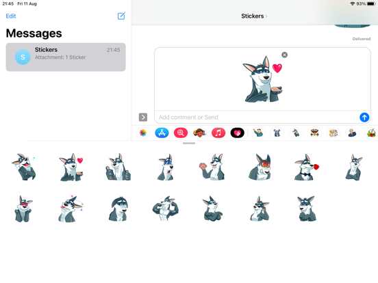 Screenshot #4 pour Husky Fun Emoji Funny Stickers
