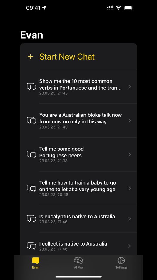 #1. ChatBot Smart Assistant: Evan (iOS) By: Nicolo Stanciu