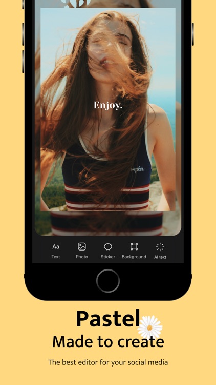 Add text to photo: Pastel