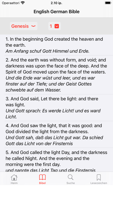 English - German Bible Screenshot