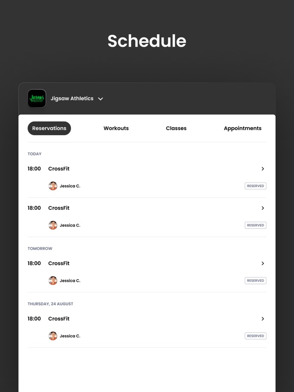 Jigsaw Athletics iPad screenshot 5 - Health & Fitness app