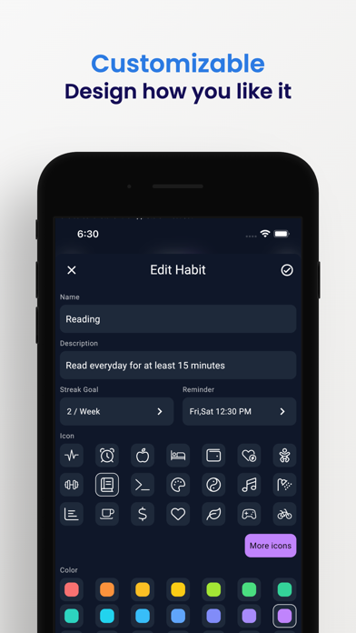 Habit Tracker - HabitKit Screenshot