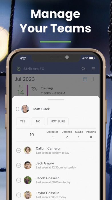 GotSport Team App Screenshot