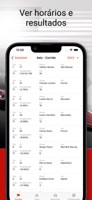 Fórmula 2024 Calendário na App Store