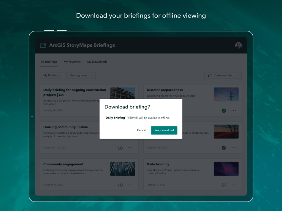 #3. ArcGIS StoryMaps Briefings (iOS) Podle: ESRI